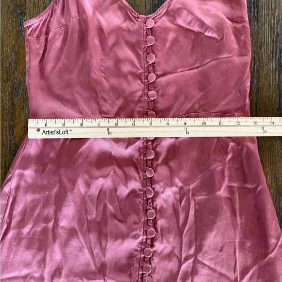 Abercrombie & Fitch Pink Satin Slip Dress Size S - Picture 6 of 14